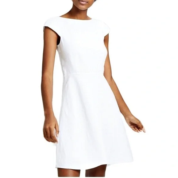 Theory Double-Faced Linen Cap Sleeve Dress - Picture 2 of 3